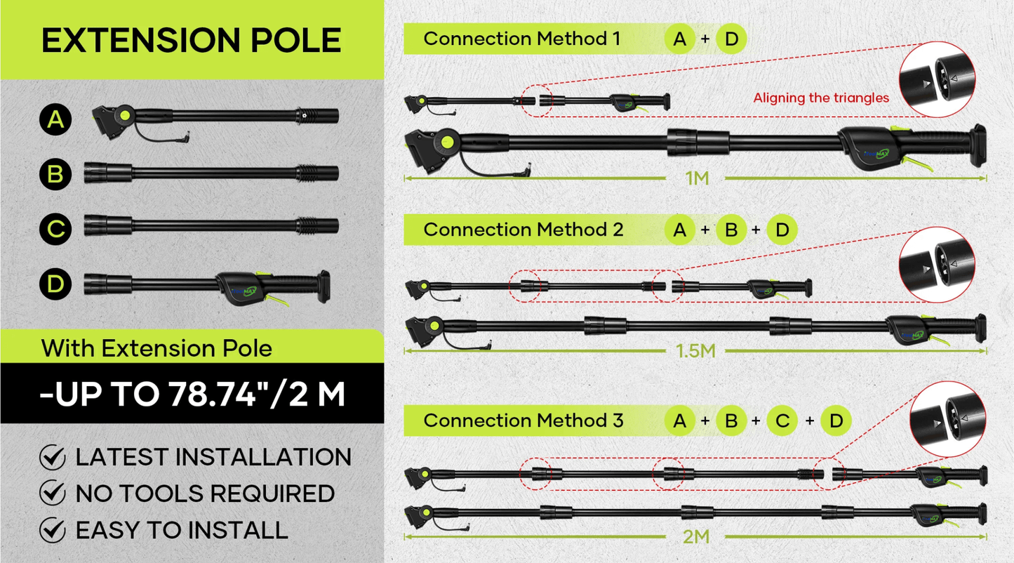 2 in 1 Cordless 8 inch Chainsaw with Pole Saw