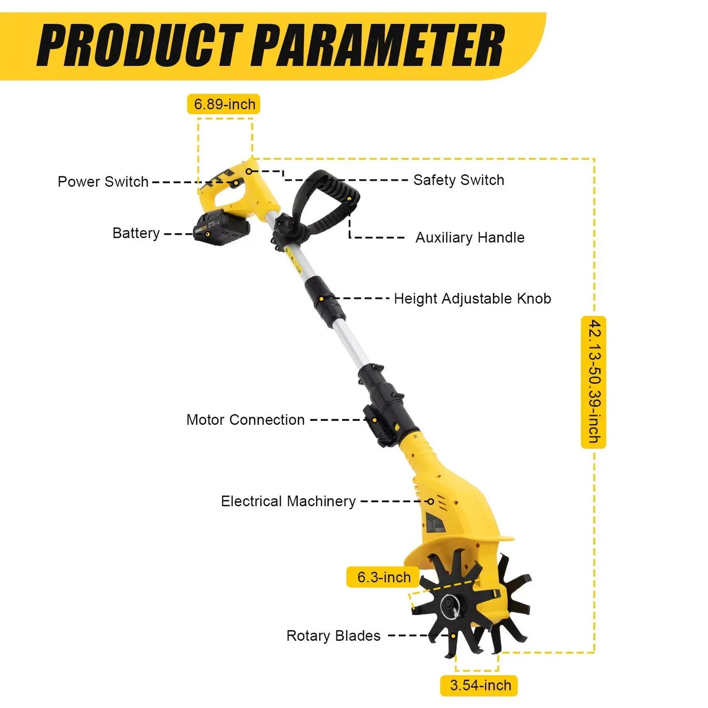 Cordless Tiller Electric Cultivator