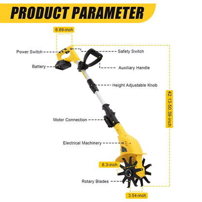 Cordless Tiller Electric Cultivator